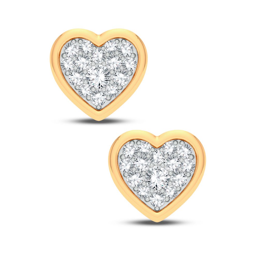 14k Yellow Gold Lab-Grown Diamond Stud Earrings - 0.50 CT Brilliance