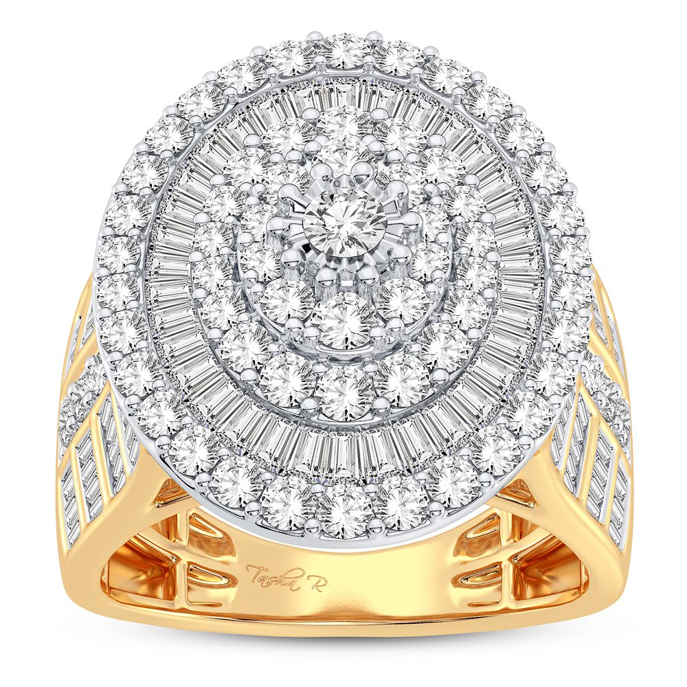 10k Yellow Gold 2CT Lab Diamond Bridal Ring for Her