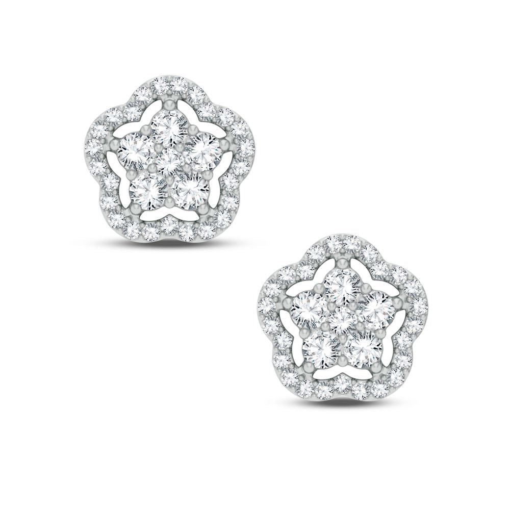 Chic 14k White Gold 0.25ct Lab Diamond Earrings