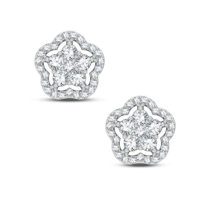 Chic 14k White Gold 0.25ct Lab Diamond Earrings
