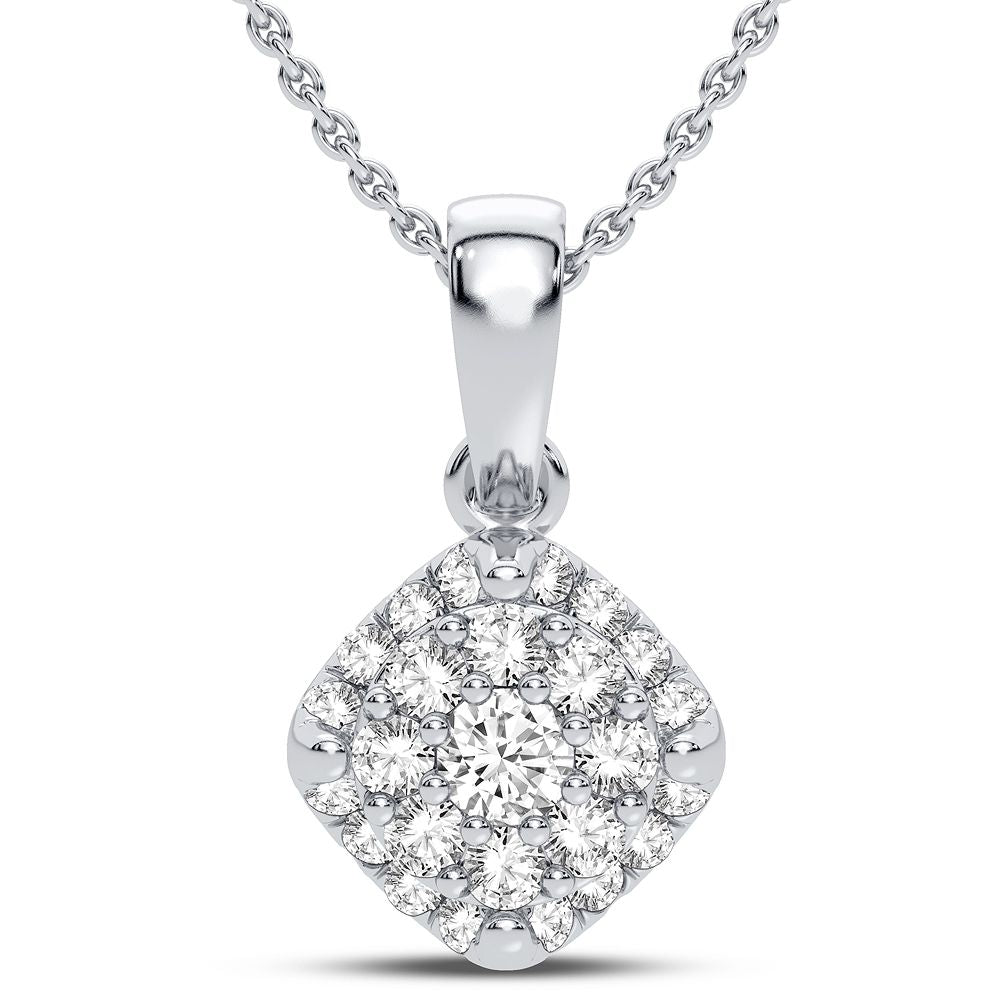 Sparkling 0.40CT Lab Diamond Pendant in White Gold