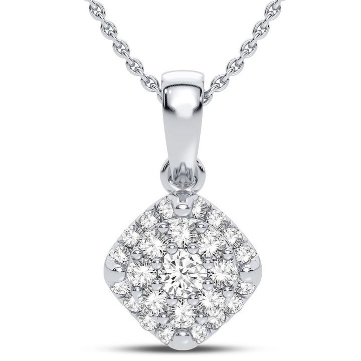 Sparkling 0.40CT Lab Diamond Pendant in White Gold