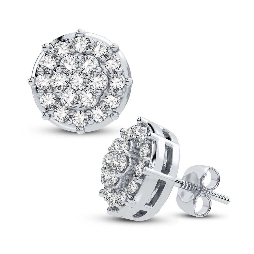 Chic 10k White Gold 0.33CT Lab Diamond Stud Earrings