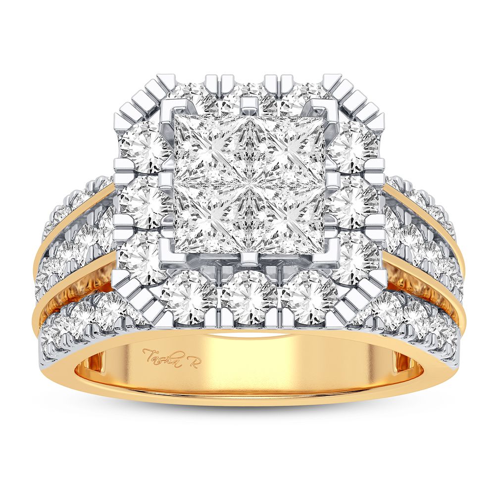 14K Yellow Gold Lab-Created 2.50CT Diamond Engagement Ring
