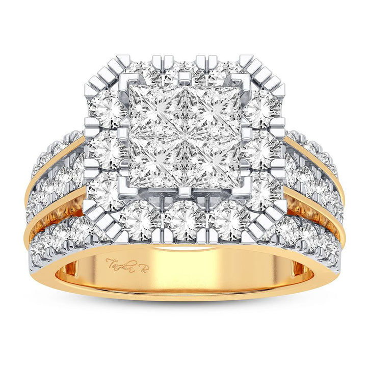 14K Yellow Gold Lab-Created 2.50CT Diamond Engagement Ring