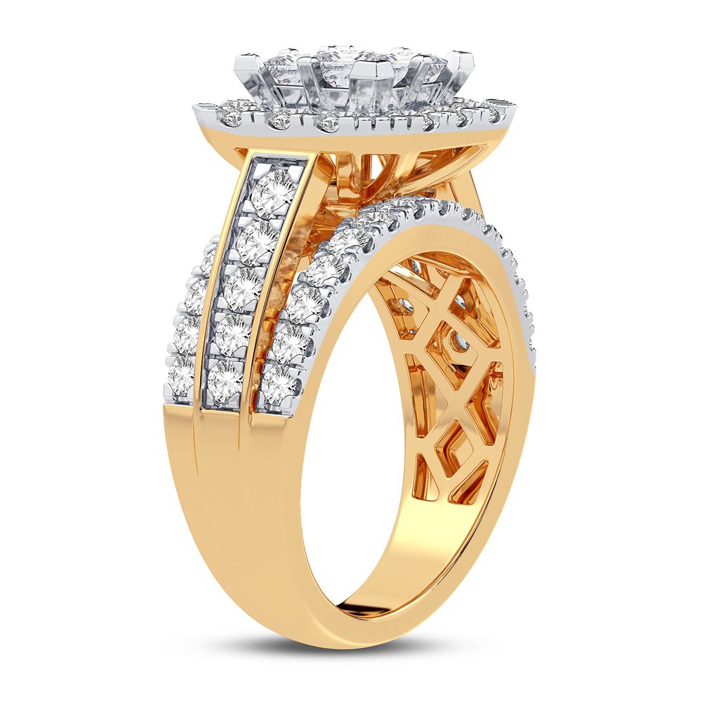 14K Yellow Gold Lab-Created 2.50CT Diamond Engagement Ring