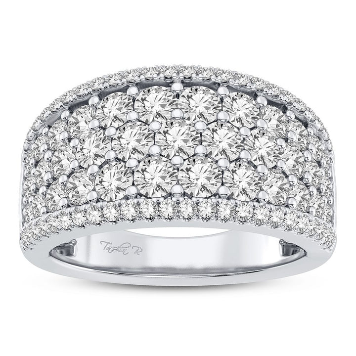 Sparkling 2CT Lab Diamond Wedding Band in White Gold