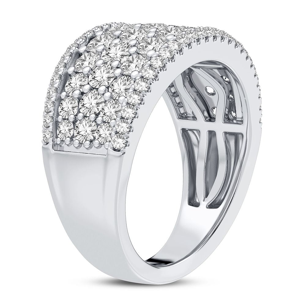 Sparkling 2CT Lab Diamond Wedding Band in White Gold