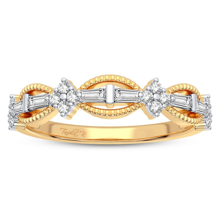 Chic 10k Gold 0.20CT Lab Grown Diamond Fashion Band Ring