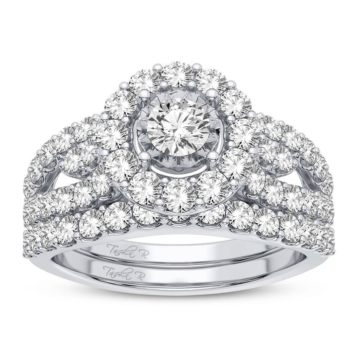 10k White Gold Lab Diamond Bridal Ring (1.75CT Brilliance)