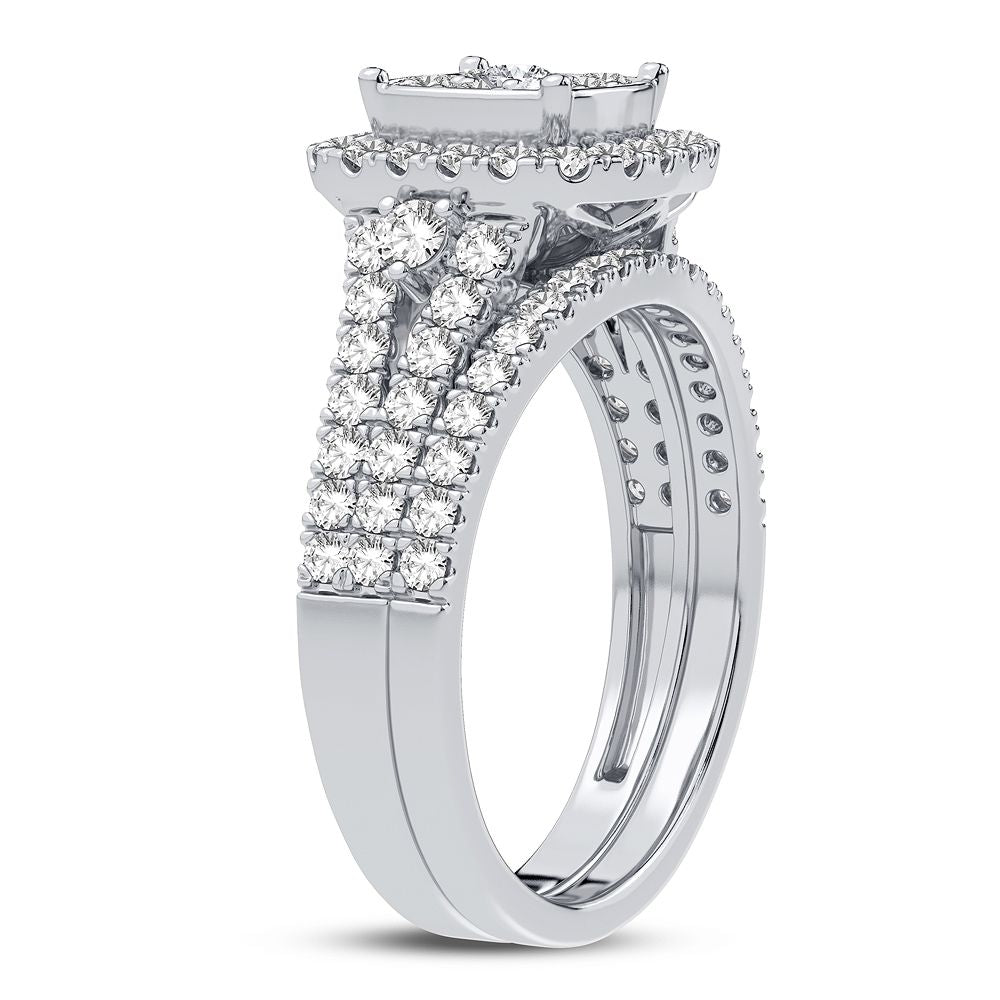 Brilliant 10k White Gold Lab Diamond Engagement Ring