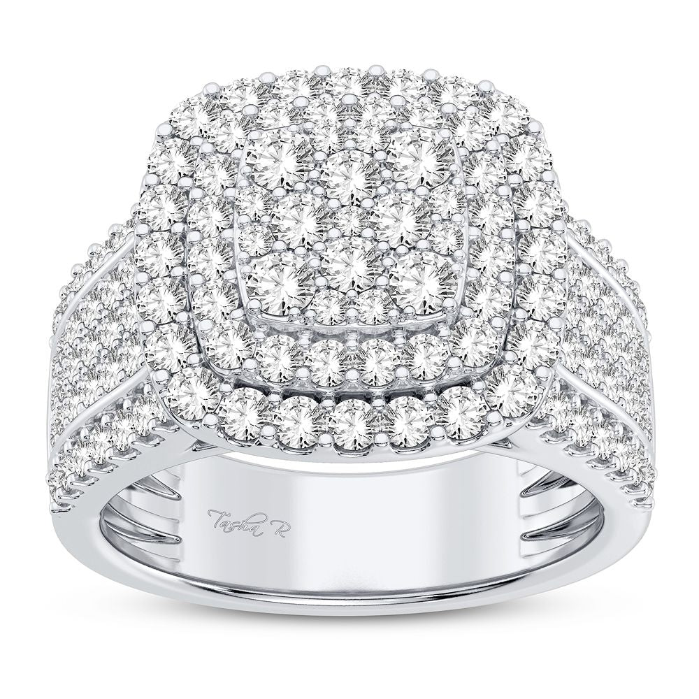 Sparkling 1.50CT Lab Diamond Womens White Gold Ring