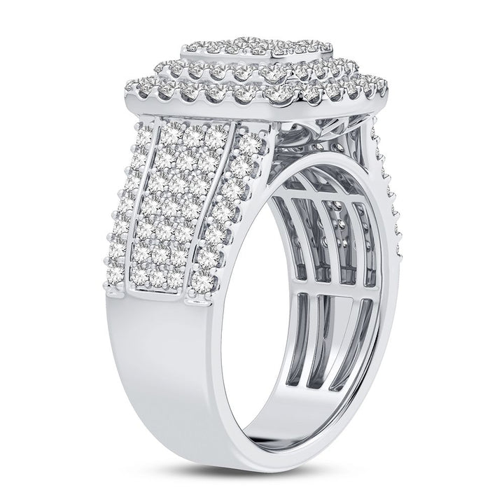 Sparkling 1.50CT Lab Diamond Womens White Gold Ring