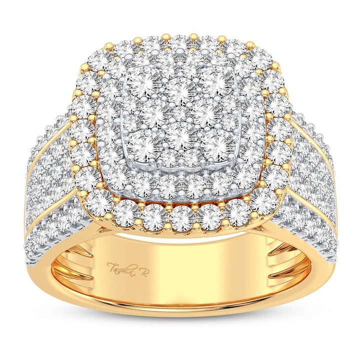 Chic 14K Yellow Gold 1.50CT Lab Diamond Womens Ring