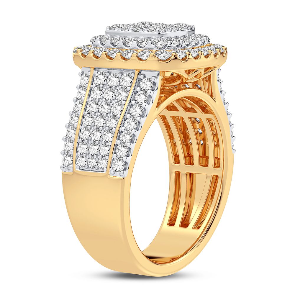 Chic 14K Yellow Gold 1.50CT Lab Diamond Womens Ring