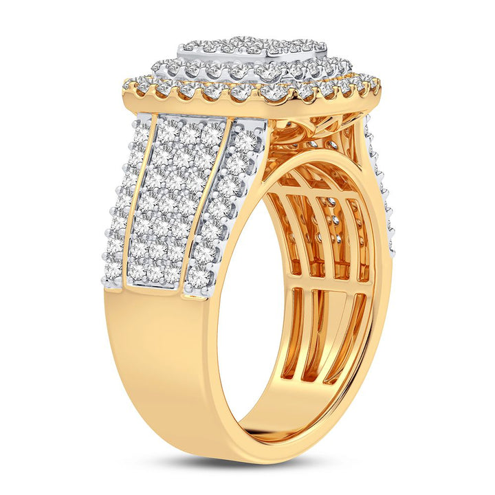 Chic 14K Yellow Gold 1.50CT Lab Diamond Womens Ring