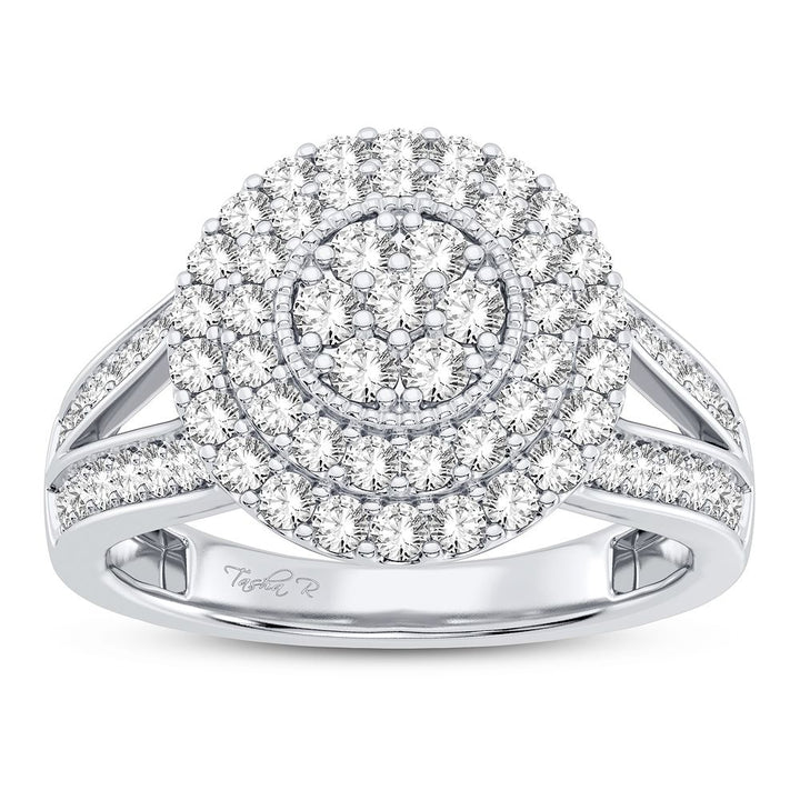 Luminous 14k White Gold 1CT Lab Diamond Womens Fashion Ring