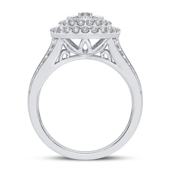 Luminous 14k White Gold 1CT Lab Diamond Womens Fashion Ring