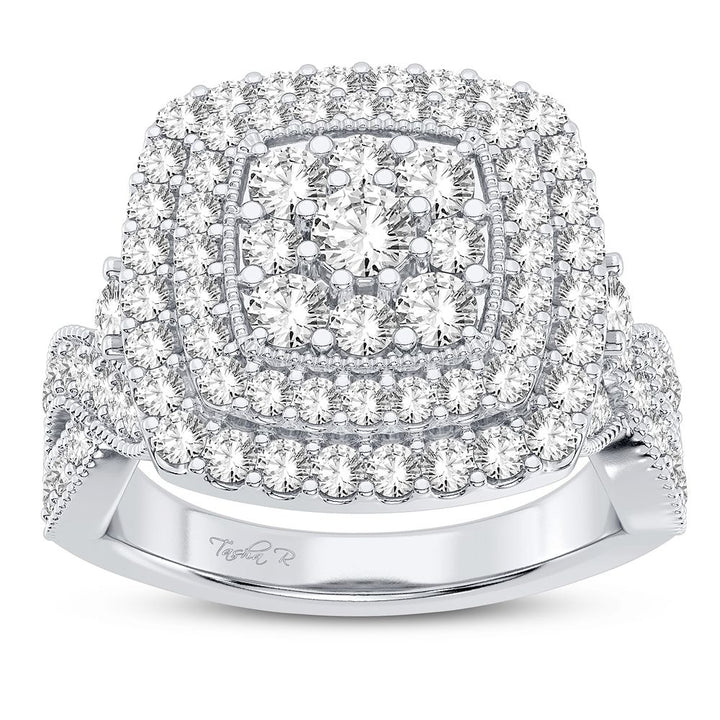 Chic 14k White Gold 1CT Lab Diamond Womens Fashion Ring