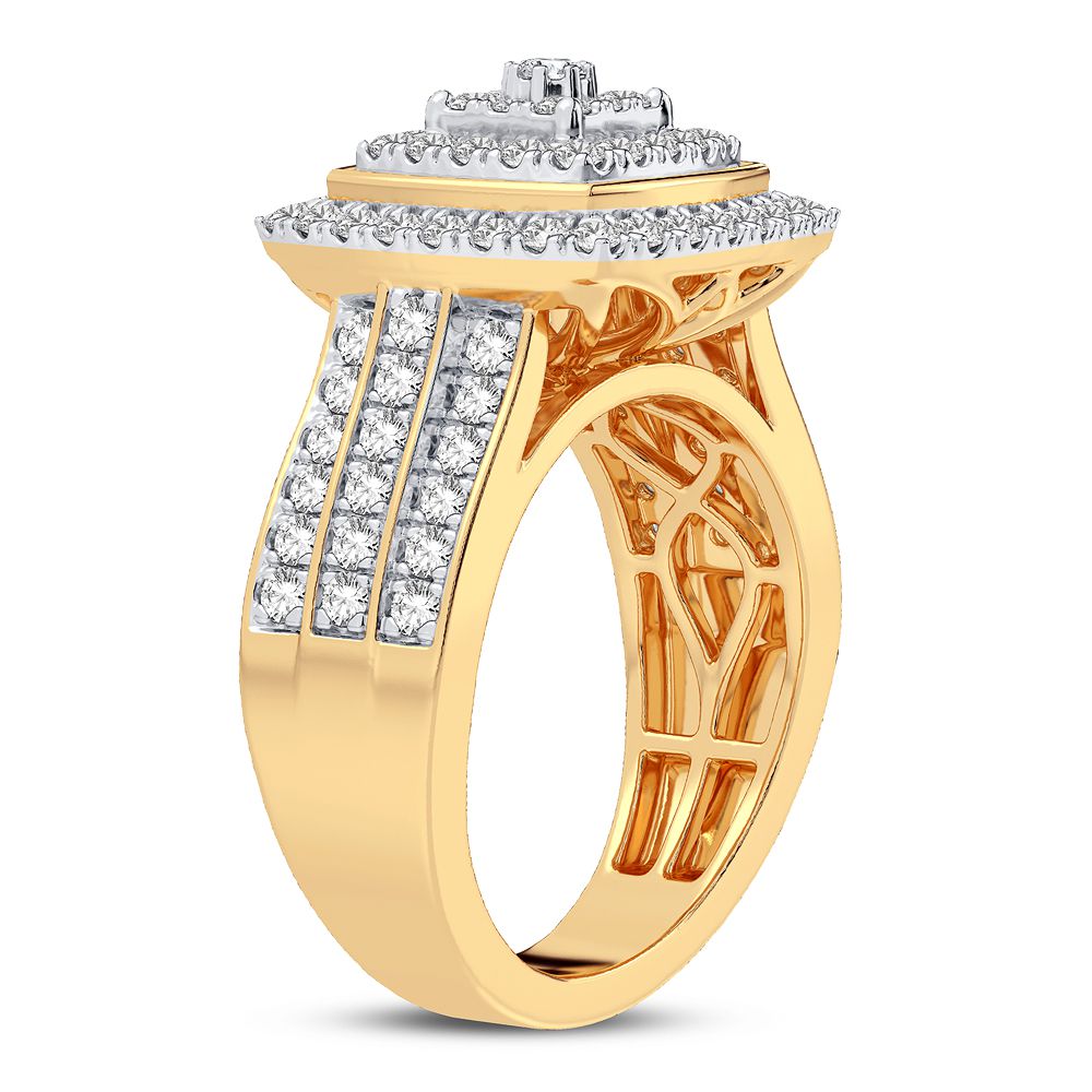 Luminous 14K Yellow Gold 1CT Lab Diamond Womens Fashion Ring