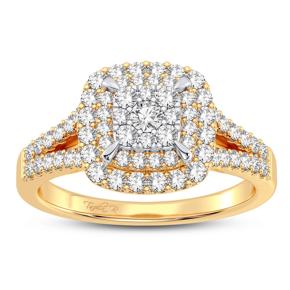 10k Yellow Gold 0.50CT Lab Diamond Womens Engagement Ring