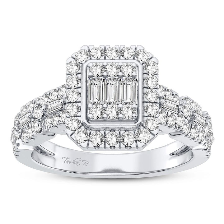 Timeless 10k White Gold 0.75CT Lab Diamond Engagement Ring