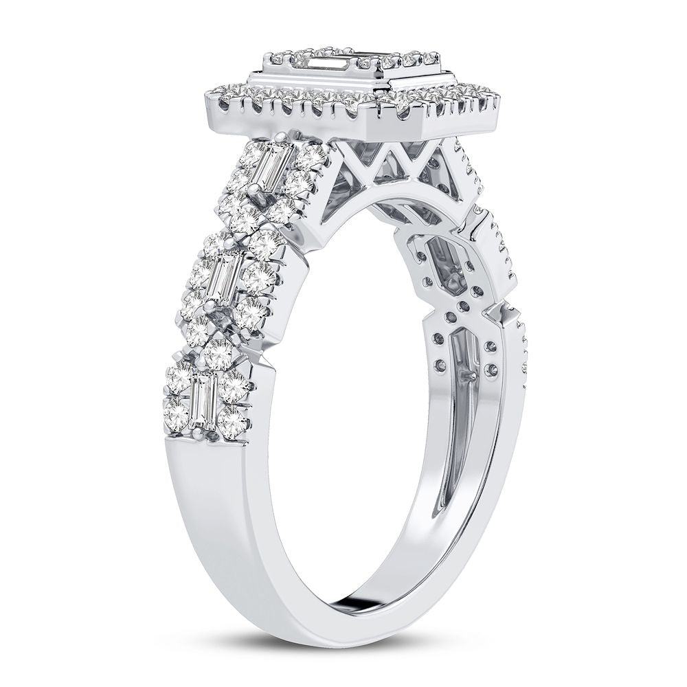 Timeless 10k White Gold 0.75CT Lab Diamond Engagement Ring