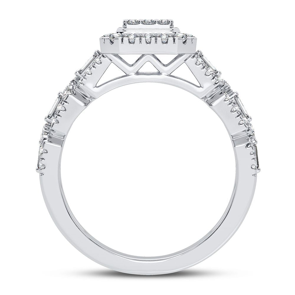 Timeless 10k White Gold 0.75CT Lab Diamond Engagement Ring