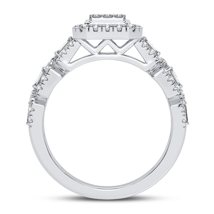 Timeless 10k White Gold 0.75CT Lab Diamond Engagement Ring