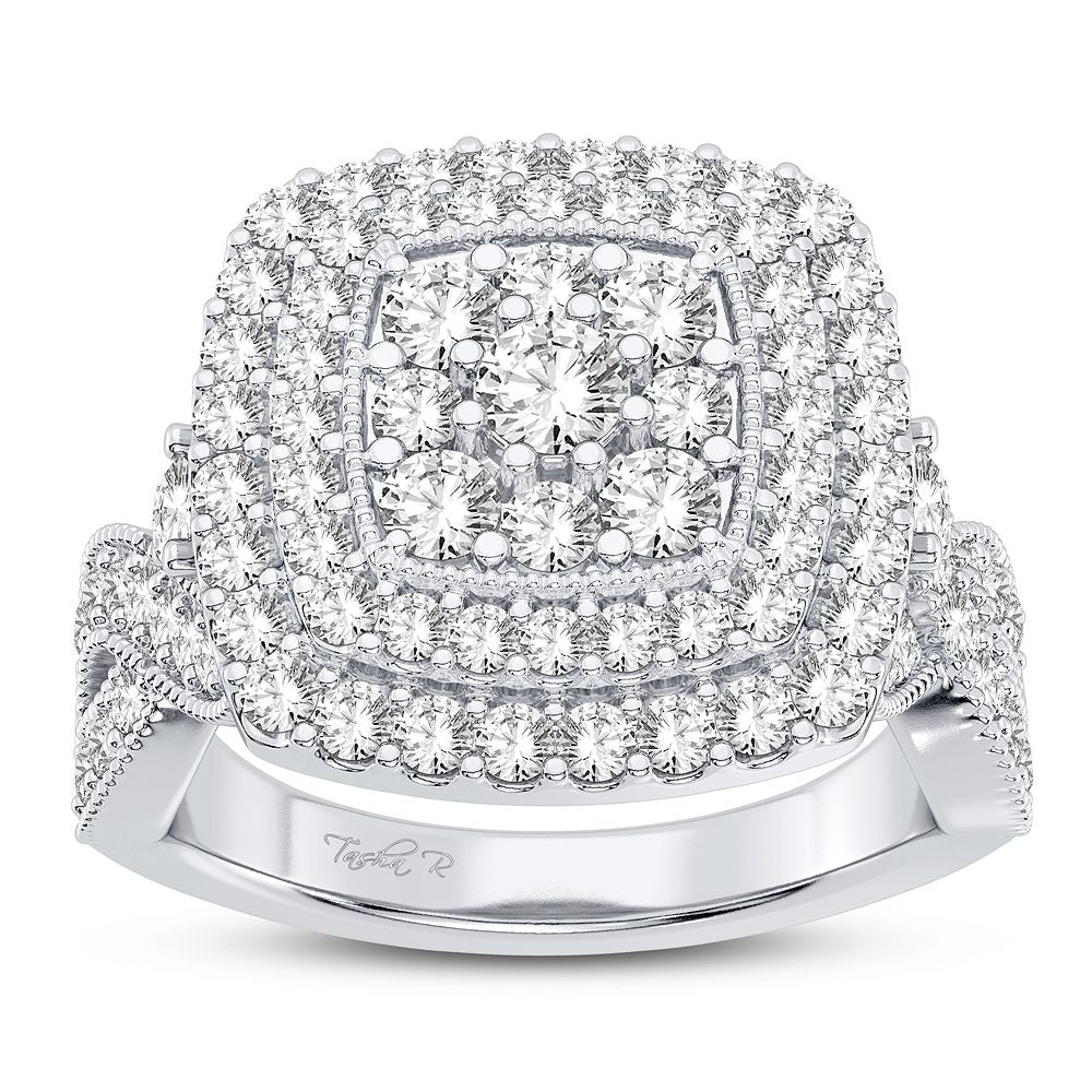 Sparkling 0.75CT Lab Diamond Womens White Gold Ring