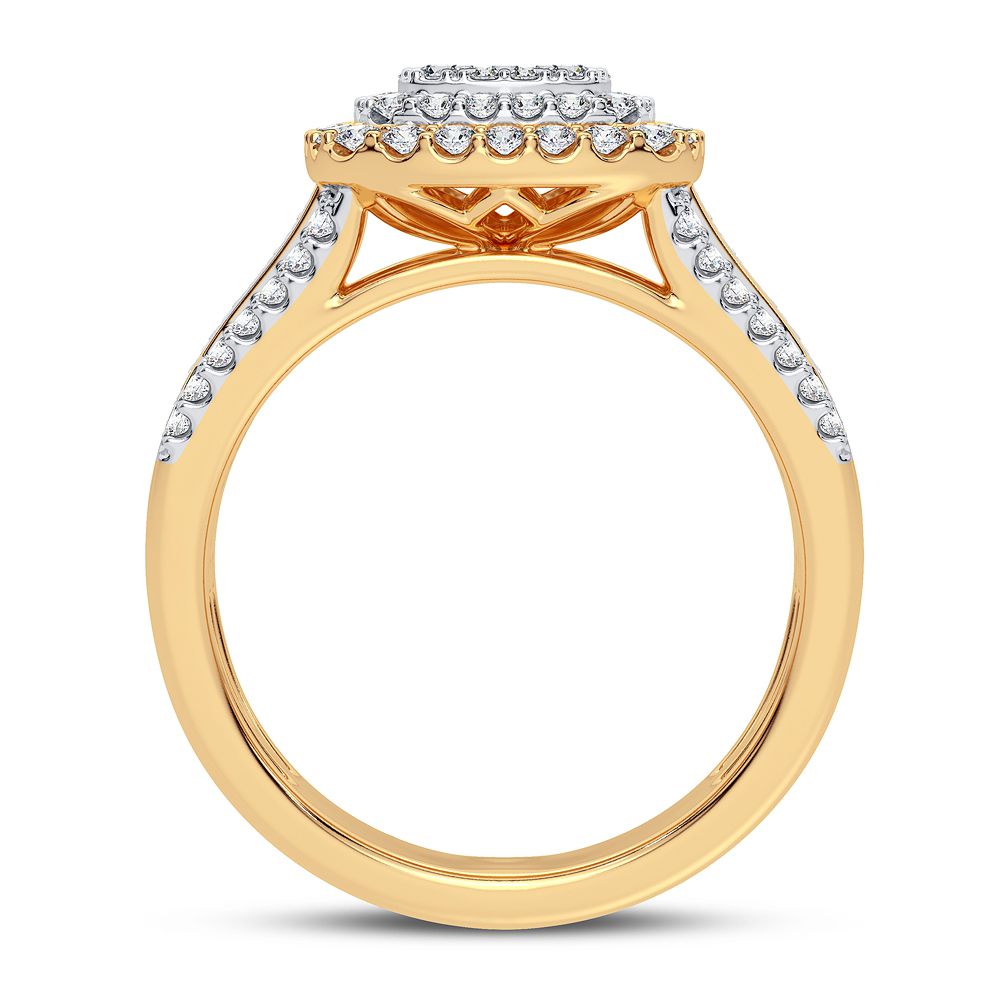 10k Yellow Gold Lab Diamond Fashion Ring - 0.75CT Brilliance