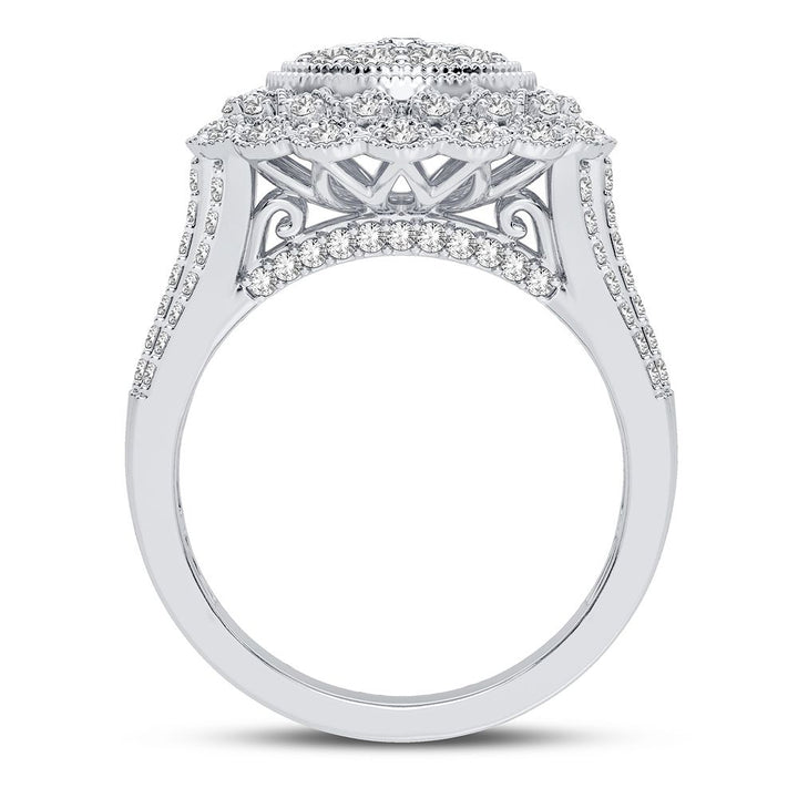 Chic 14k White Gold 1CT Lab Diamond Womens Fashion Ring
