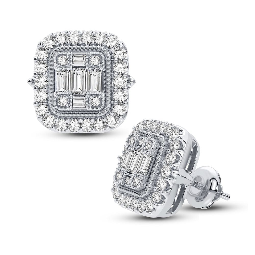 14k White Gold 0.44CT Lab Diamond Stud Earrings
