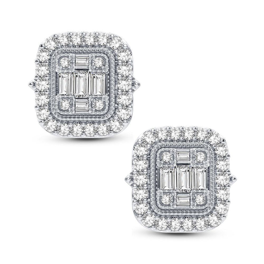 14k White Gold 0.44CT Lab Diamond Stud Earrings