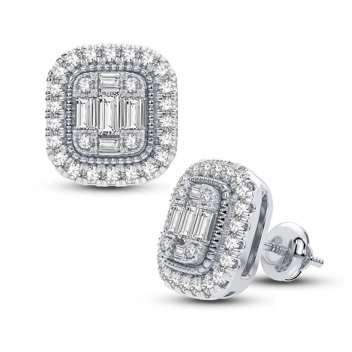 10k White Gold Lab Diamond Stud Earrings - Timeless Sparkle