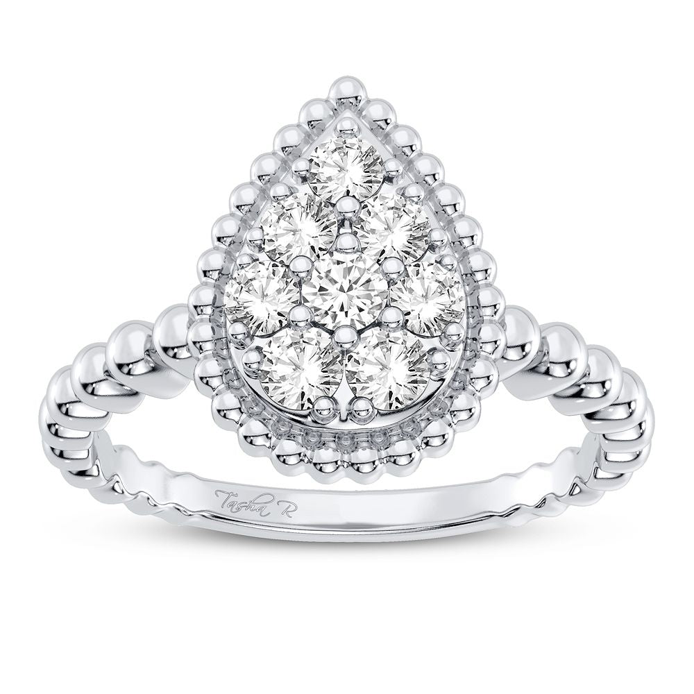 Chic 14k White Gold Lab Grown Diamond Fashion Ring (0.41 CT)