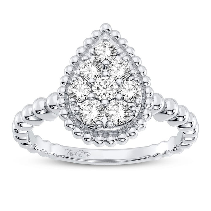 Chic 14k White Gold Lab Grown Diamond Fashion Ring (0.41 CT)