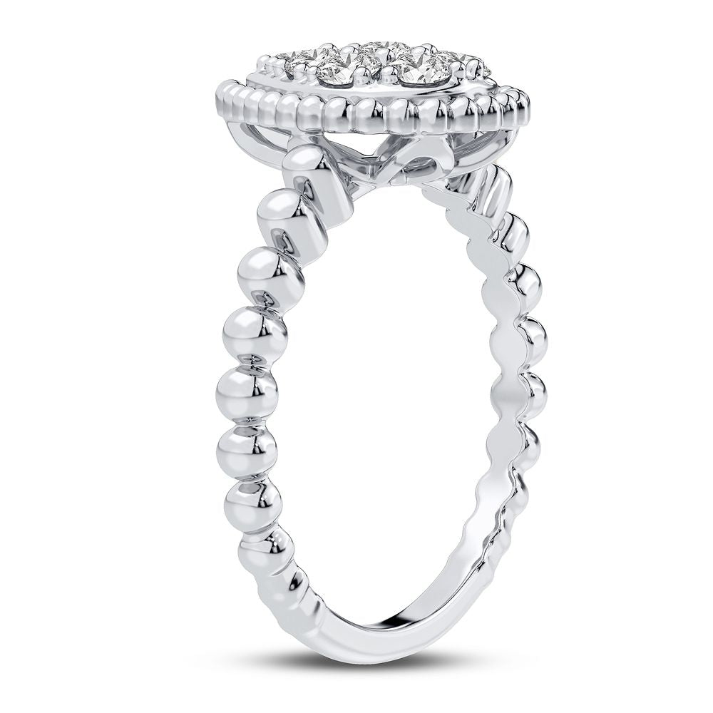Chic 14k White Gold Lab Grown Diamond Fashion Ring (0.41 CT)