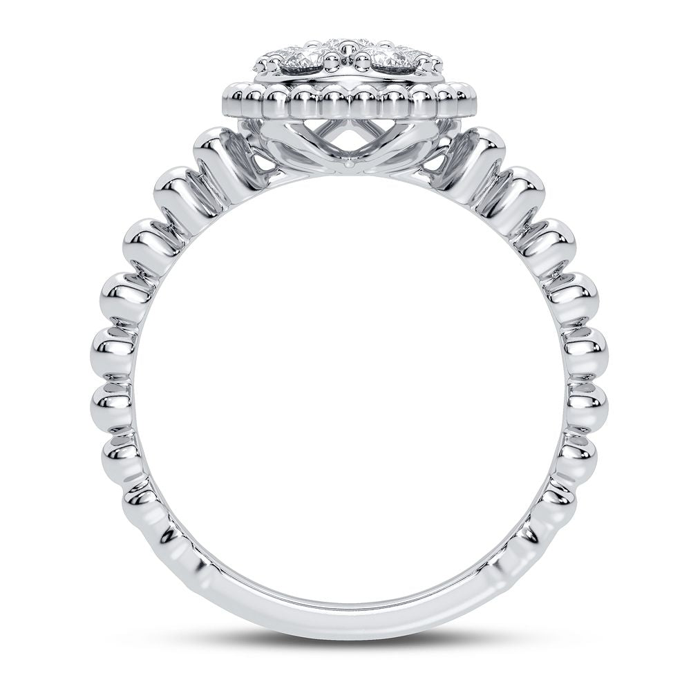 Chic 14k White Gold Lab Grown Diamond Fashion Ring (0.41 CT)