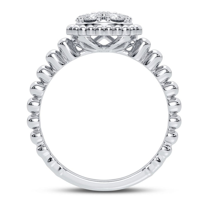 Chic 14k White Gold Lab Grown Diamond Fashion Ring (0.41 CT)