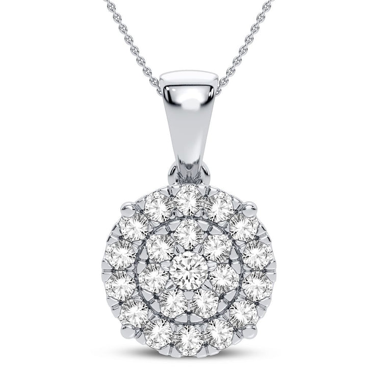 Brilliant 14k White Gold 1.50CT Lab Diamond Pendant
