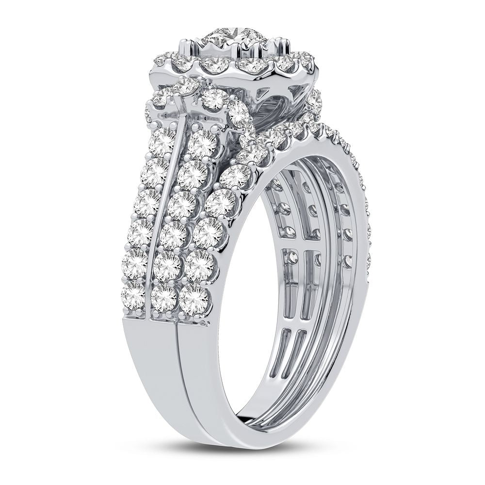 10k White Gold 2CT Lab Diamond Womens Bridal Ring