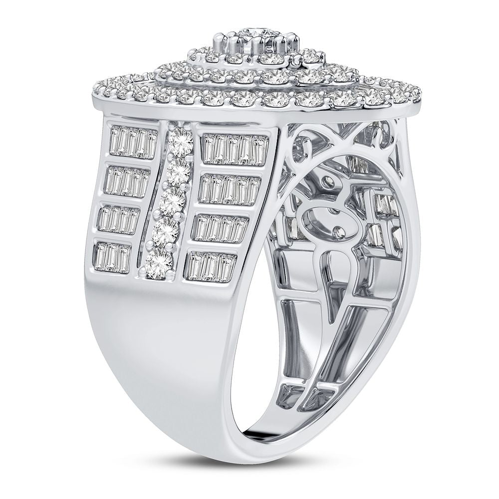 Chic 10k White Gold 2CT Lab Diamond Womens Fashion Ring