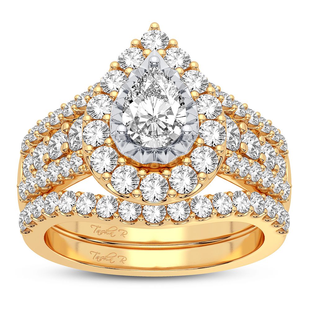 14K Yellow Gold 2CT Lab Diamond Engagement Ring Brilliance