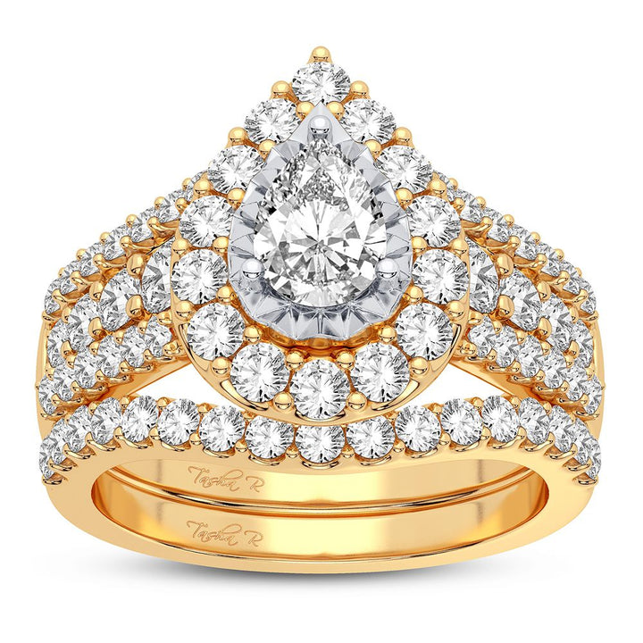 14K Yellow Gold 2CT Lab Diamond Engagement Ring Brilliance