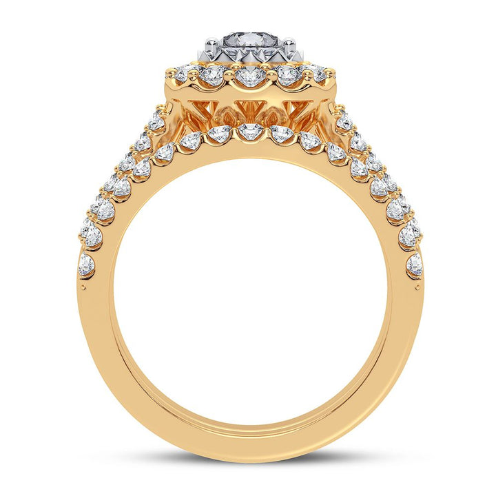 14K Yellow Gold 2CT Lab Diamond Engagement Ring Brilliance