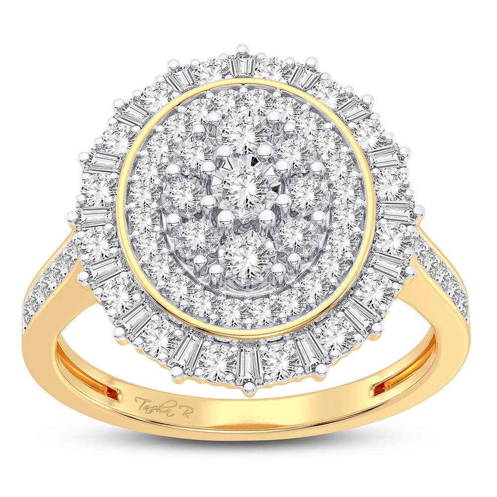 Chic 10k Gold Lab Diamond Womens Fashion Ring 0.50CT
