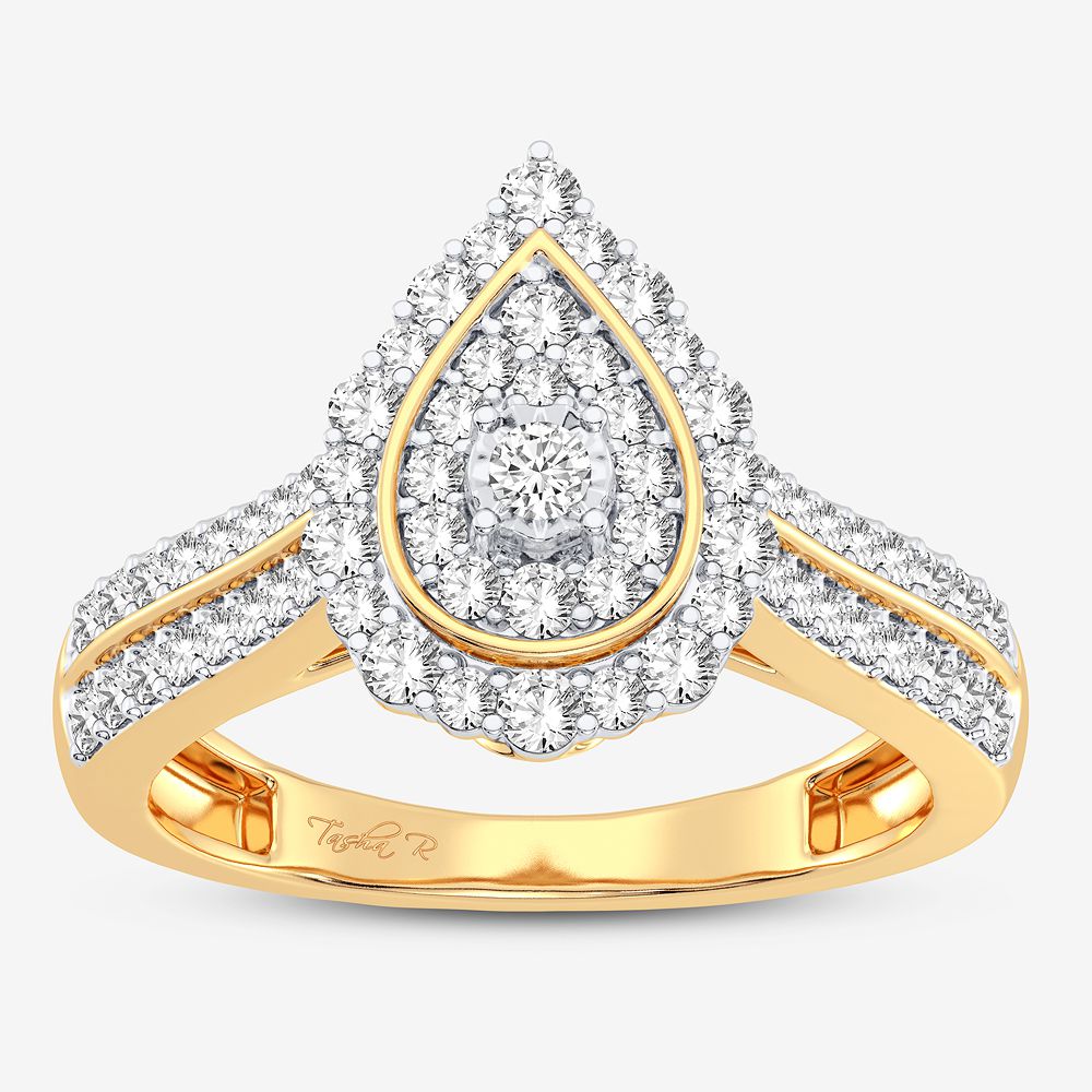 10k Yellow Gold Lab Diamond Womens Fashion Ring - 0.50CT
