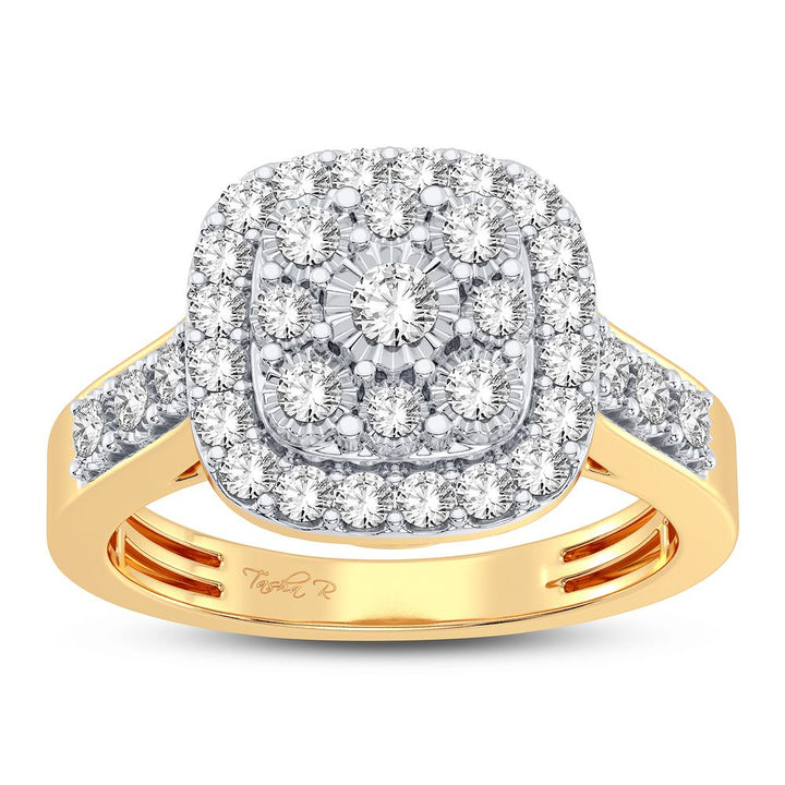 Chic 10k Yellow Gold Lab Diamond Womens Fashion Ring 0.50CT