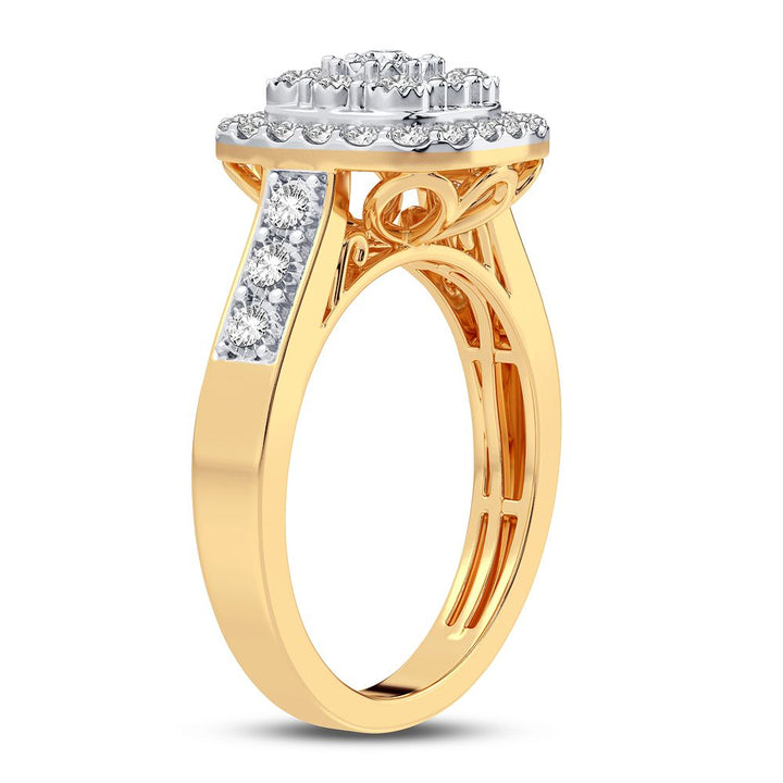 Chic 10k Yellow Gold Lab Diamond Womens Fashion Ring 0.50CT